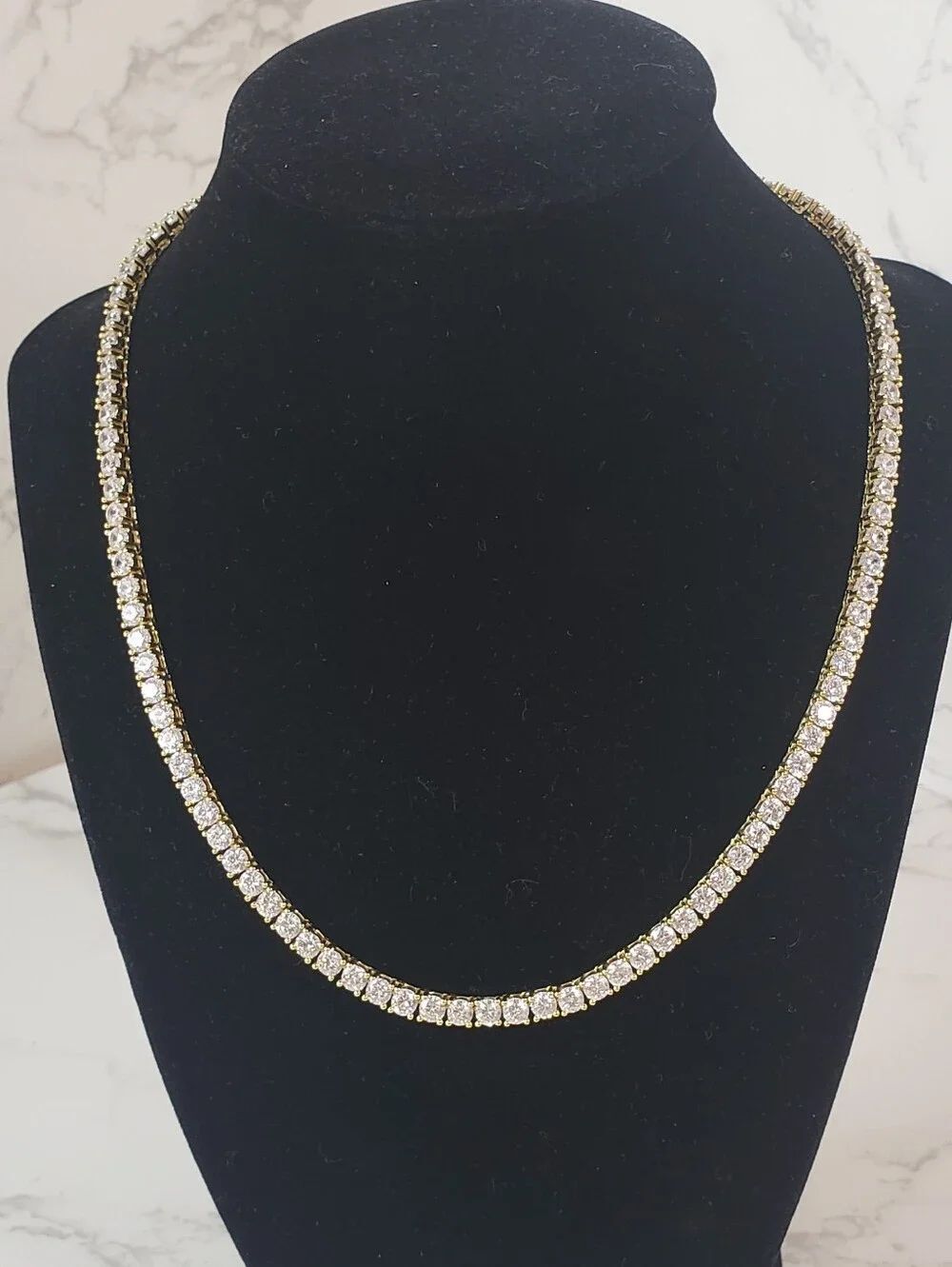 NEW ELECTRIC PICKS RICHIE 14K Gold-Plated Crystal Tennis Necklace